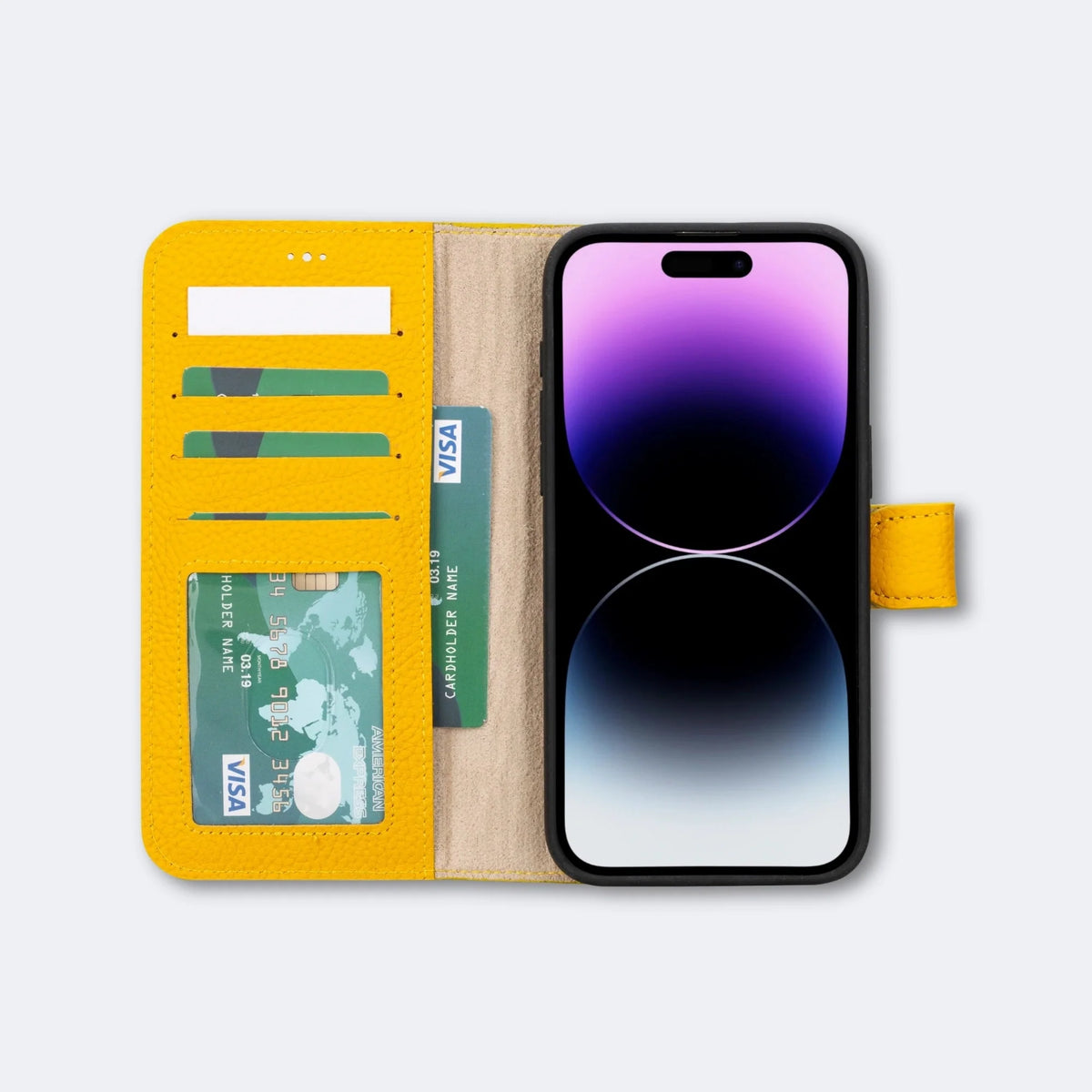 Magnetic Phone Wallet - Yellow